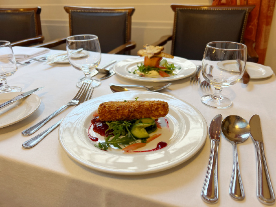 Golden Deep-Fried Wicklow Brie with a Mixed Berry Compote & Seasonal Salad