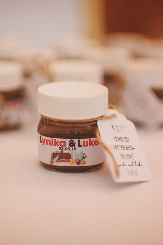 Nutella Wedding Favour