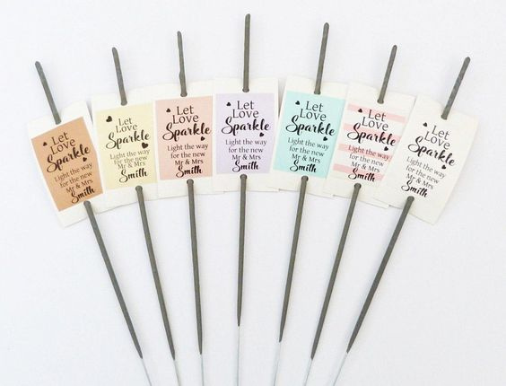 Sparklers Wedding Favours