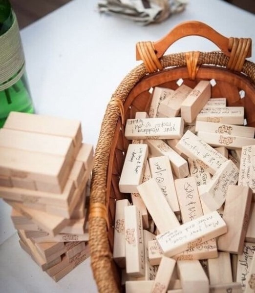 Jenga Alternative Wedding Guestbook