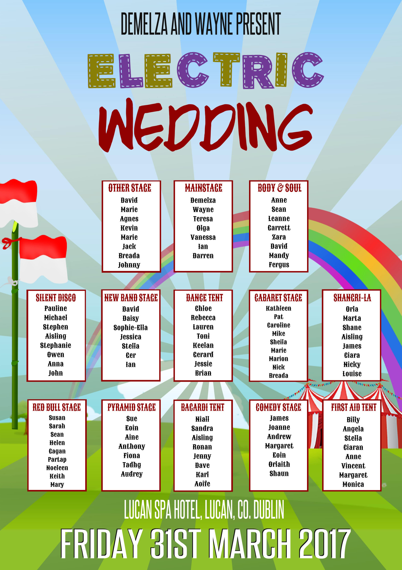 wedding table plan festivals
