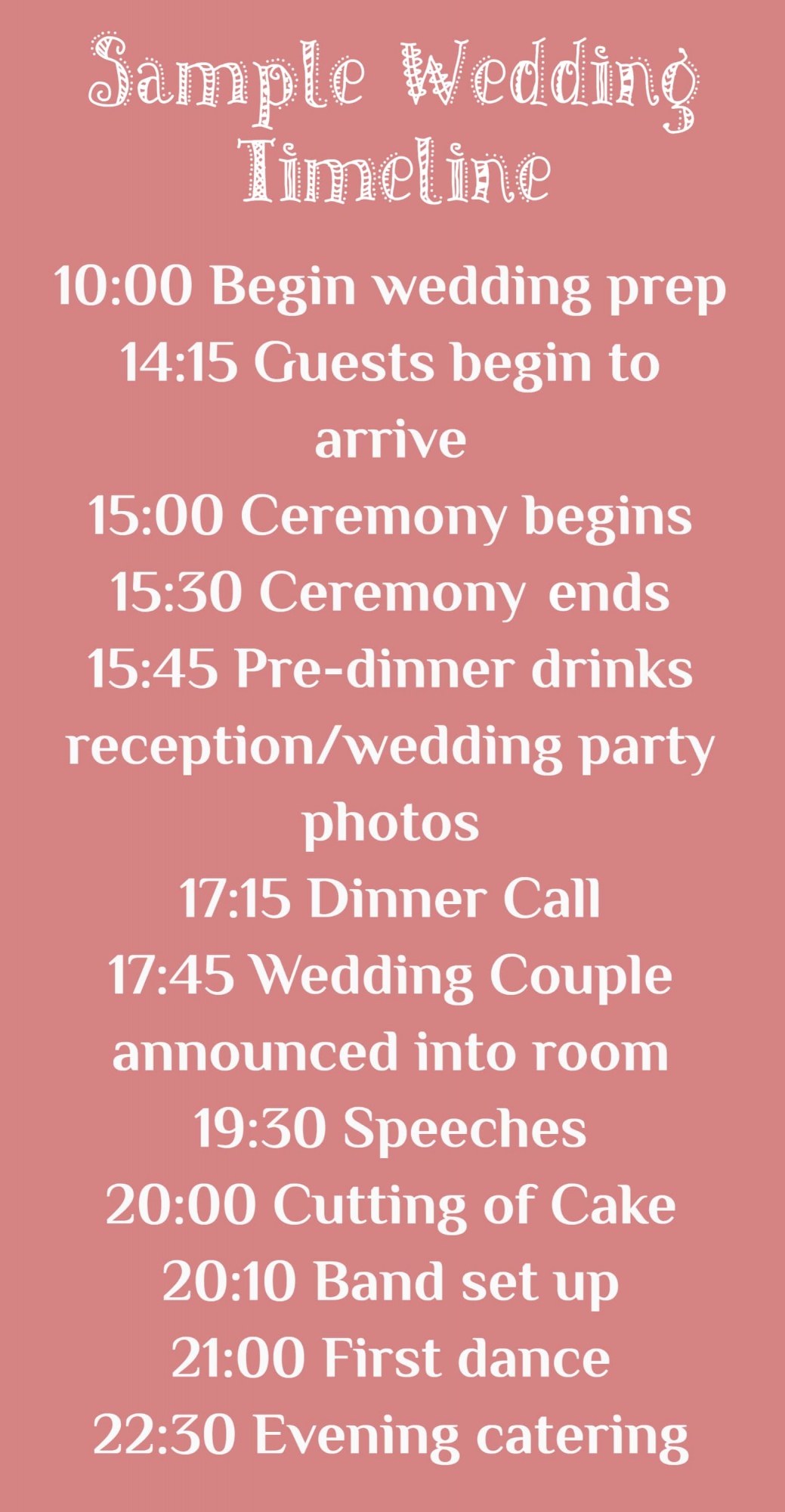 wedding timeline 6