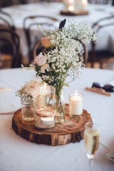 DIY Wedding Table Centrepieces