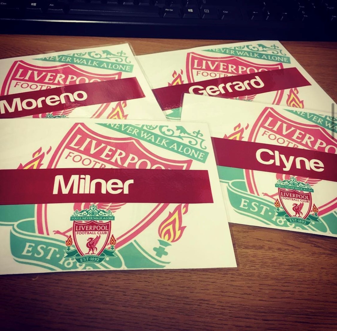 Liverpool FC Theme Wedding Table Name Cards Lucan Spa Hotel