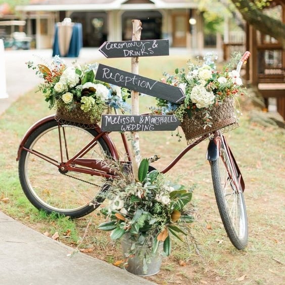 Wedding Vintage Bicycle Display